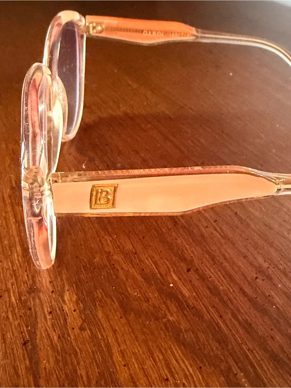 Vintage 80s Laura Biagiotti Translucent Pink Aviator Sunglasses Made In Italy